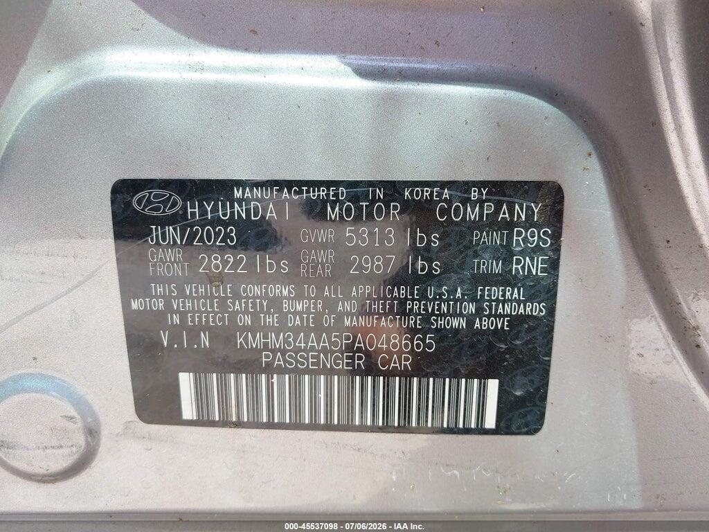 KMHM34AA5PA048665 2023 HYUNDAI IONIQ 6 photo no. 9