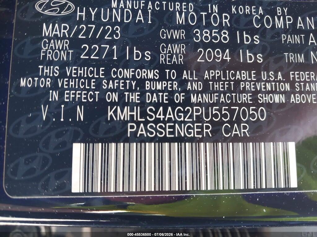 KMHLS4AG2PU557050 2023 HYUNDAI ELANTRA photo no. 9