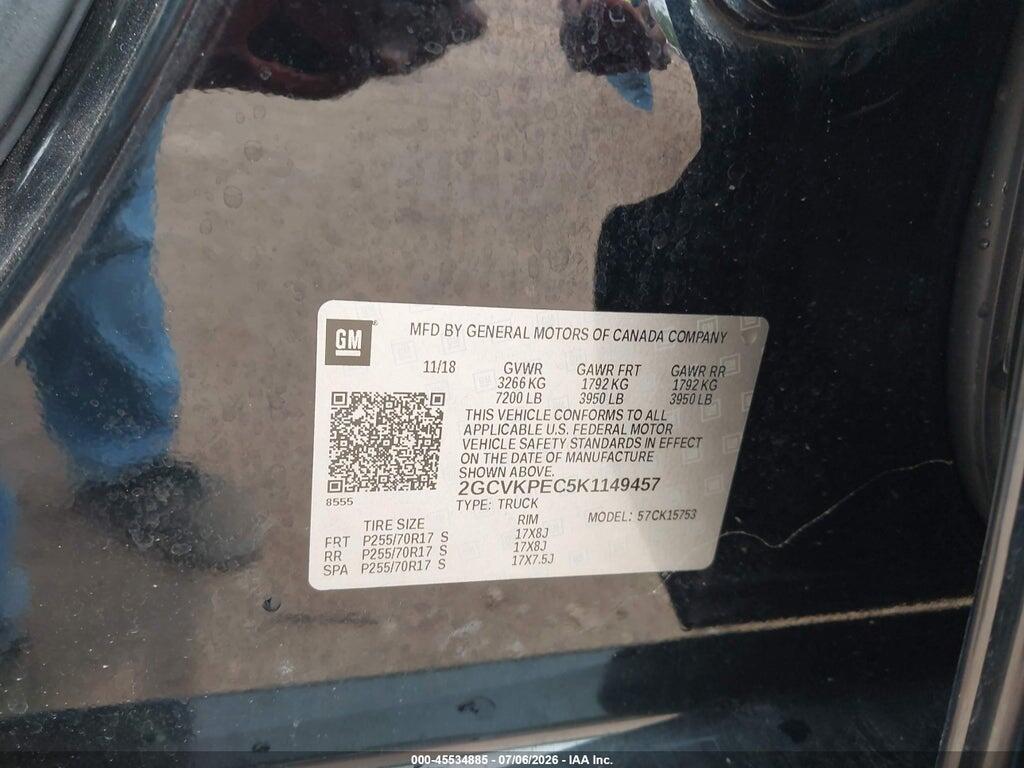 2GCVKPEC5K1149457 2019 CHEVROLET SILVERADO 1500 LD photo no. 9
