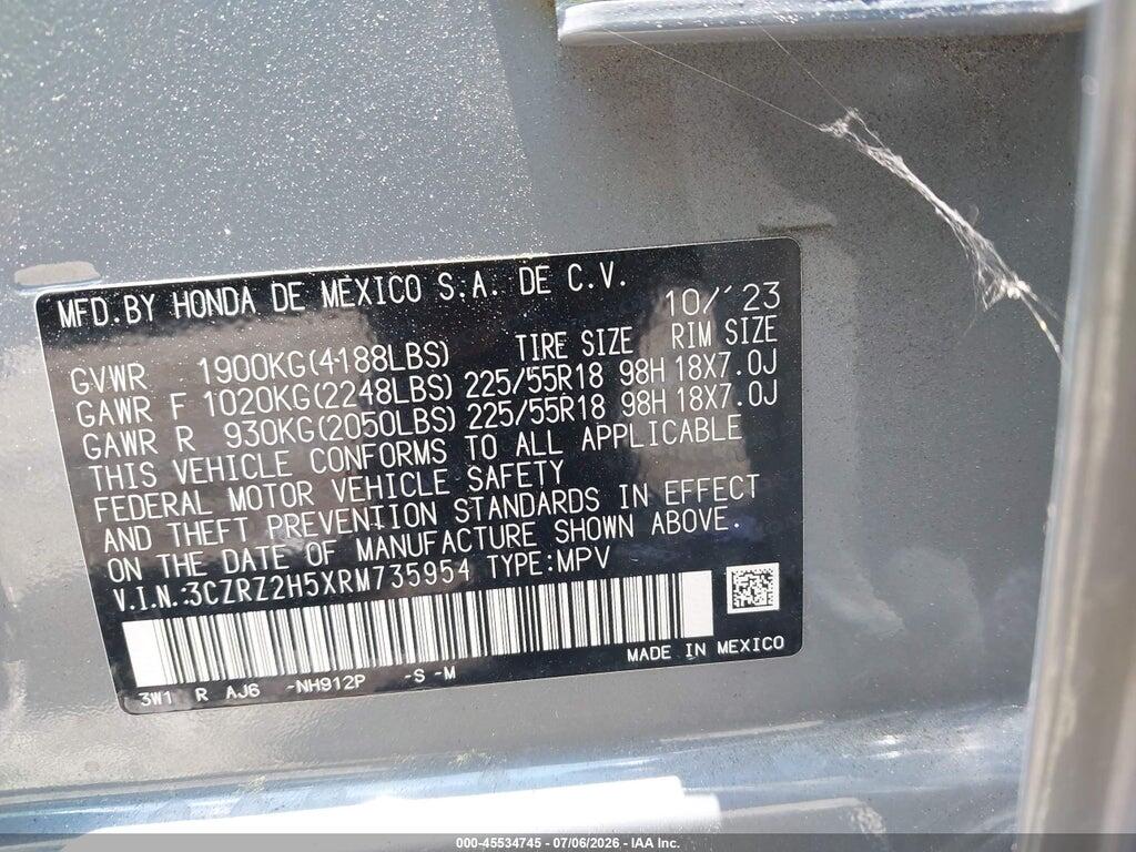3CZRZ2H5XRM735954 2024 HONDA HR-V photo no. 9