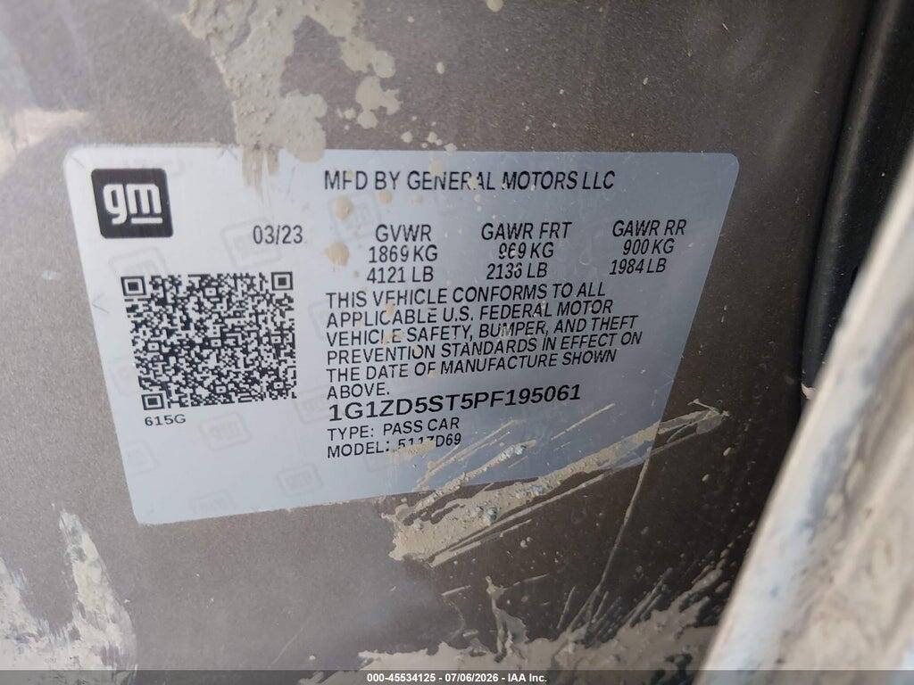 1G1ZD5ST5PF195061 2023 CHEVROLET MALIBU photo no. 9