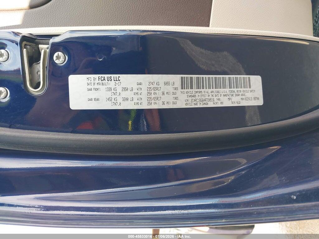 2C4RC1BG6HR720516 2017 CHRYSLER PACIFICA photo no. 9