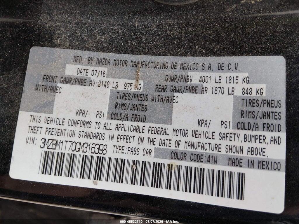 3MZBM1T70GM316398 2016 MAZDA MAZDA3 photo no. 9