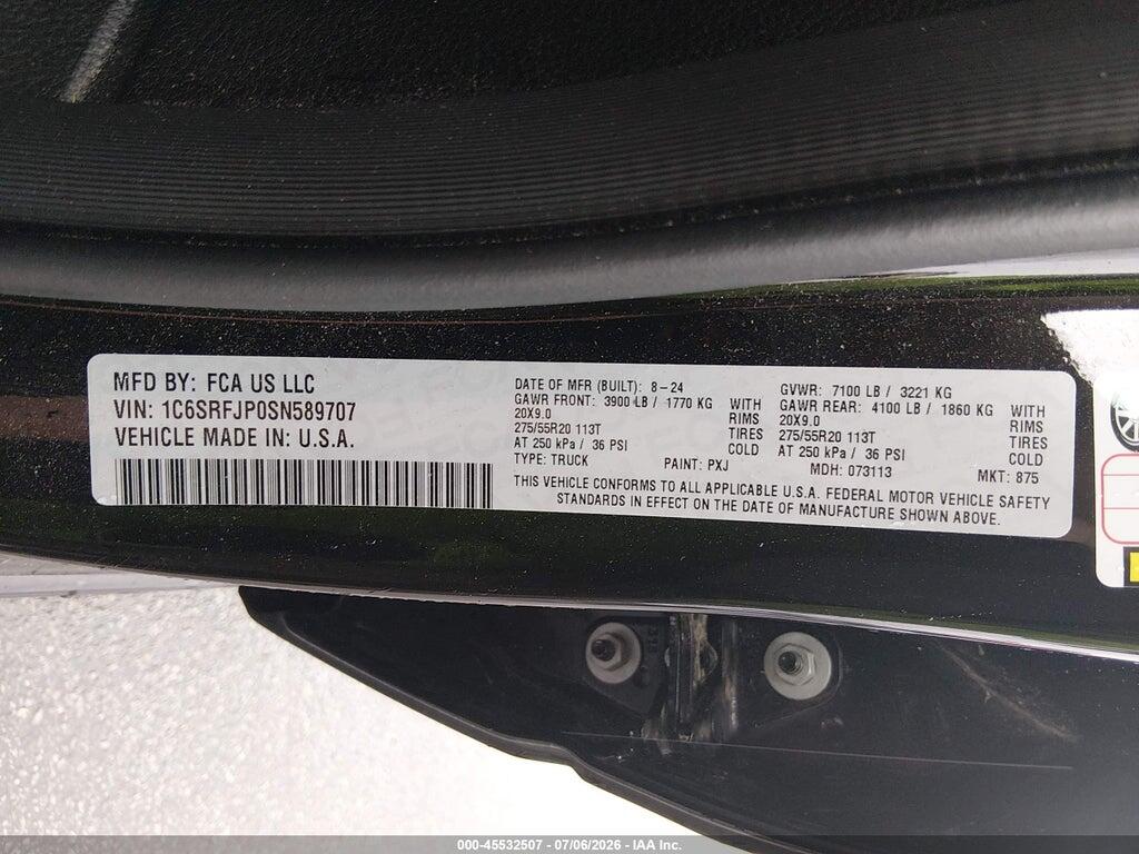 1C6SRFJP0SN589707 2025 RAM 1500 photo no. 9