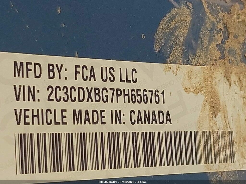 2C3CDXBG7PH656761 2023 DODGE CHARGER photo no. 9