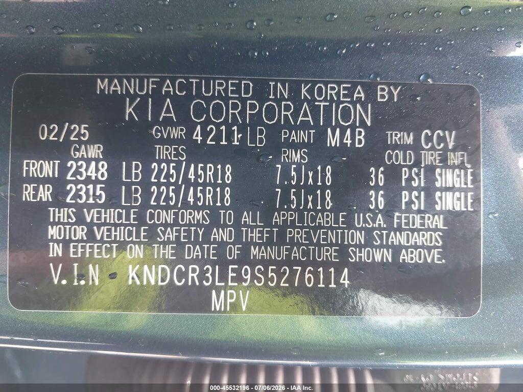 KNDCR3LE9S5276114 2025 KIA NIRO photo no. 9