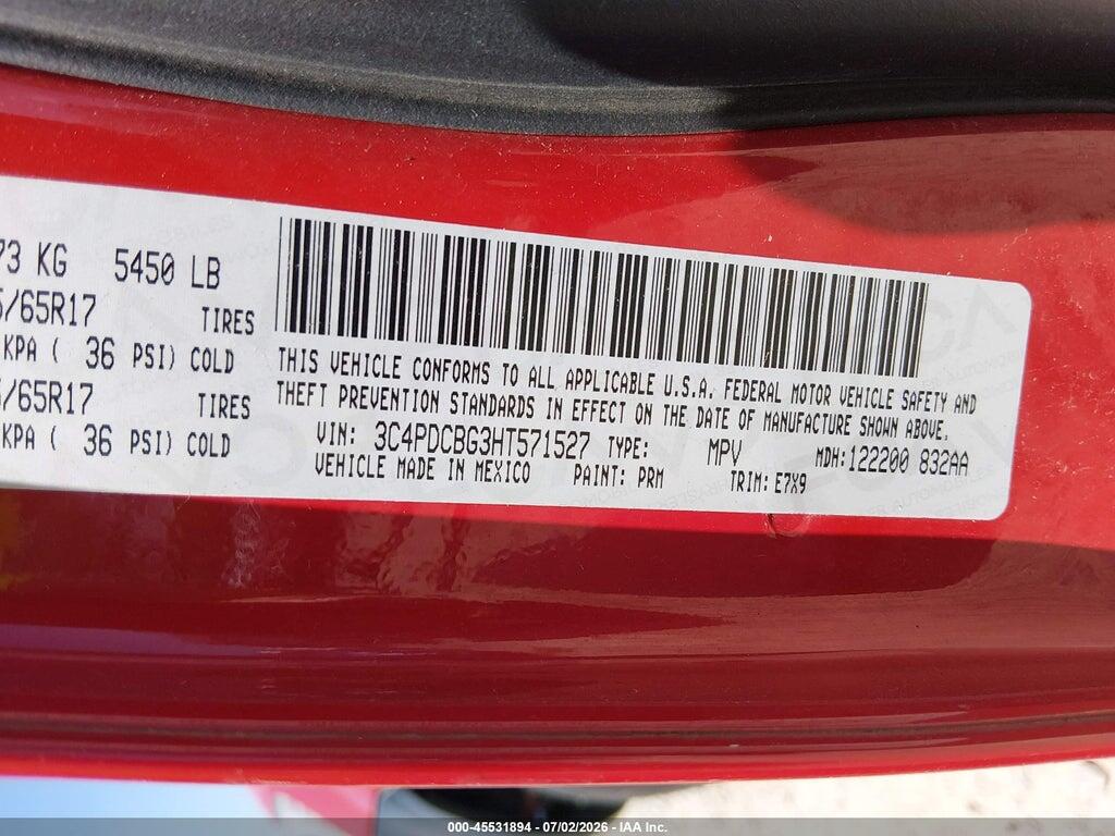 3C4PDCBG3HT571527 2017 DODGE JOURNEY photo no. 9