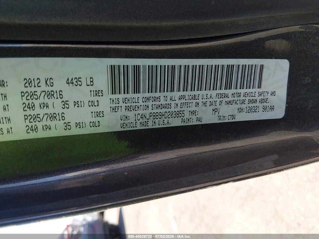 1C4NJPBB9HD203855 2017 JEEP PATRIOT photo no. 9