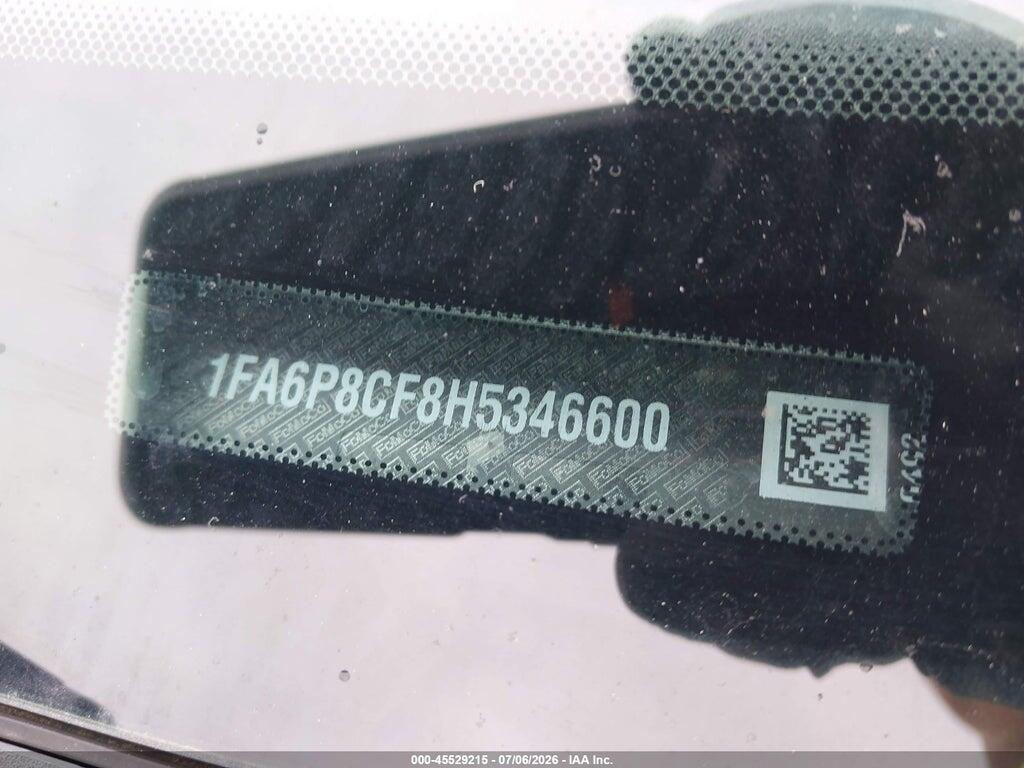 1FA6P8CF8H5346600 2017 FORD MUSTANG photo no. 9