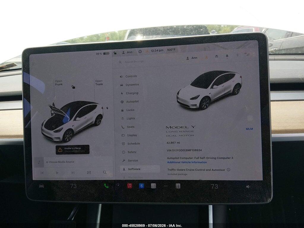 5YJYGDEE8MF108934 2021 TESLA MODEL Y photo no. 7