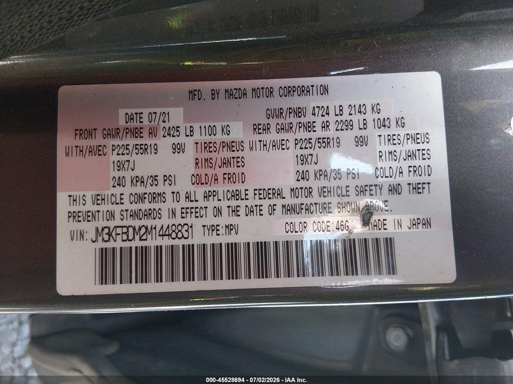JM3KFBDM2M1448831 2021 MAZDA CX-5 photo no. 9