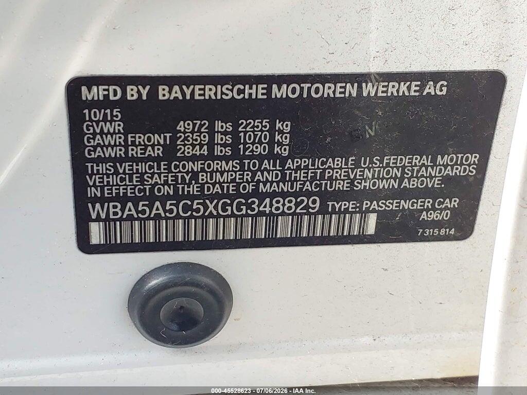 WBA5A5C5XGG348829 2016 BMW 528I photo no. 9