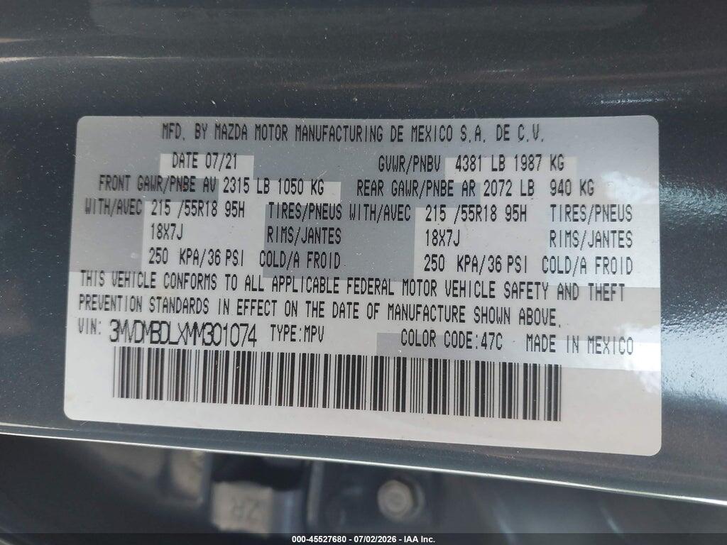 3MVDMBDLXMM301074 2021 MAZDA CX-30 photo no. 9