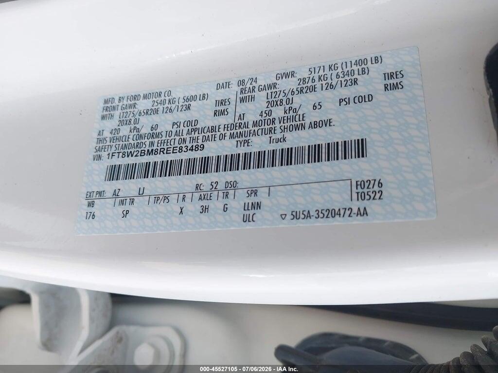 1FT8W2BM8REE83489 2024 FORD F-250 photo no. 9