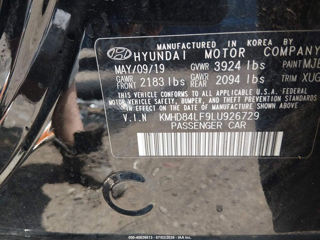 KMHD84LF9LU926729 2020 HYUNDAI ELANTRA photo no. 9
