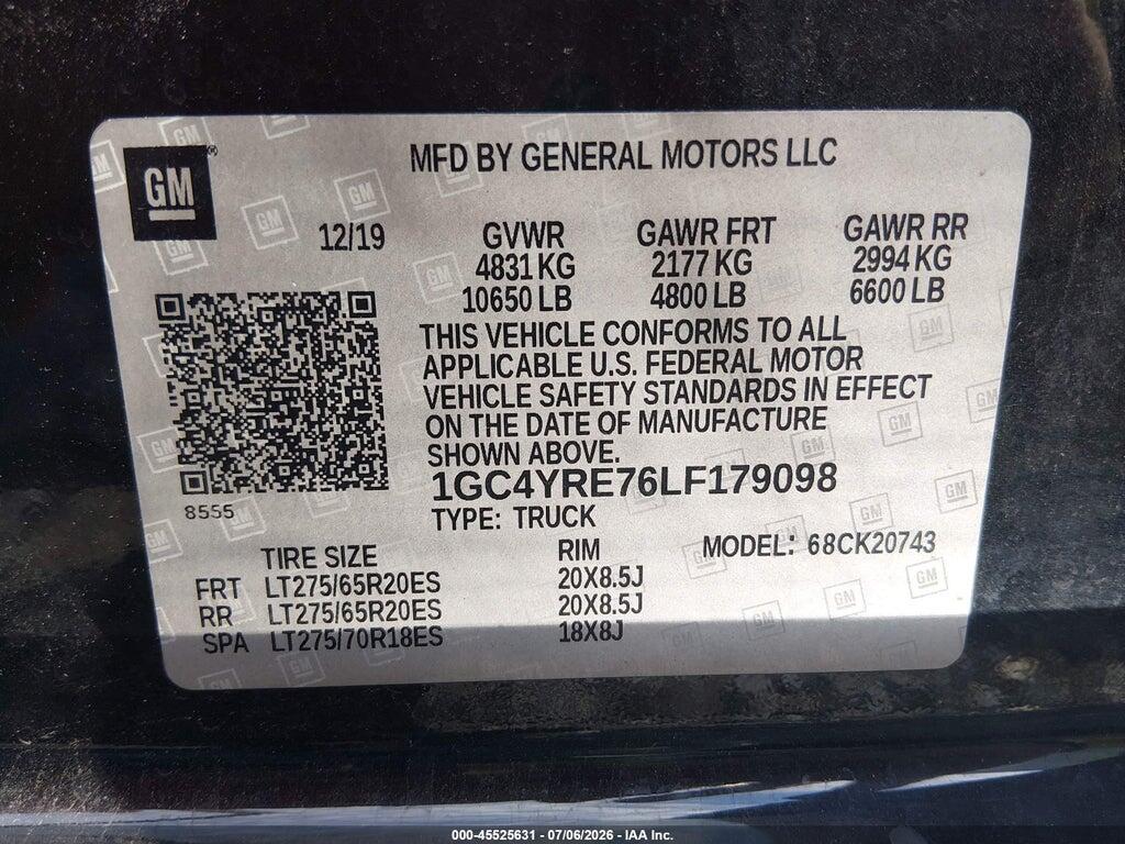 1GC4YRE76LF179098 2020 CHEVROLET SILVERADO 2500HD photo no. 9