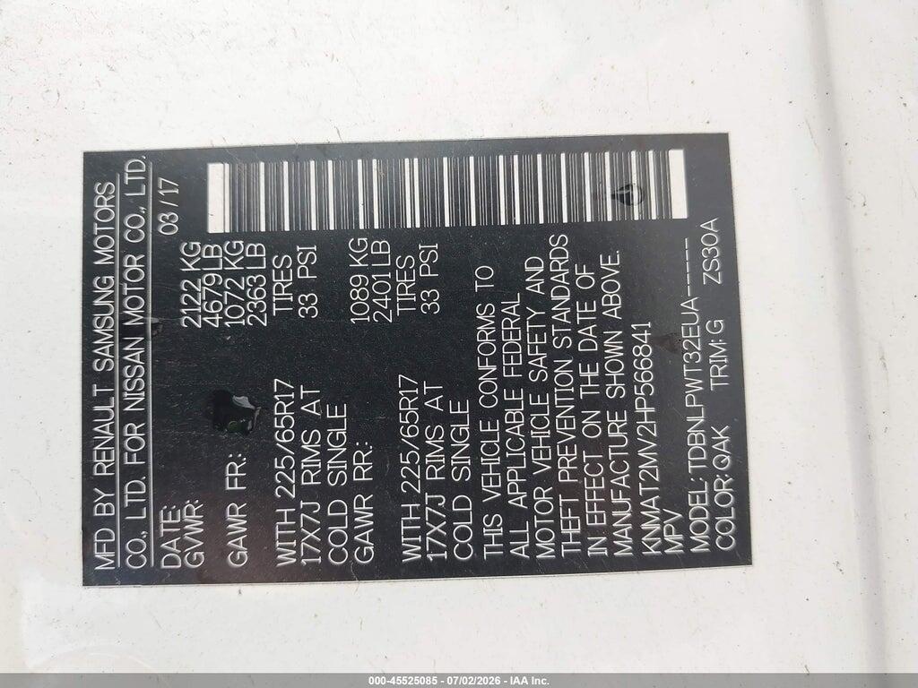 KNMAT2MV2HP566841 2017 NISSAN ROGUE photo no. 9
