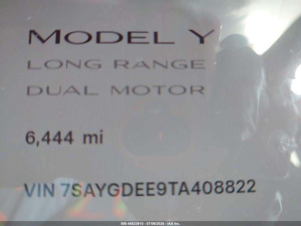 7SAYGDEE9TA408822 2026 TESLA MODEL Y photo no. 7