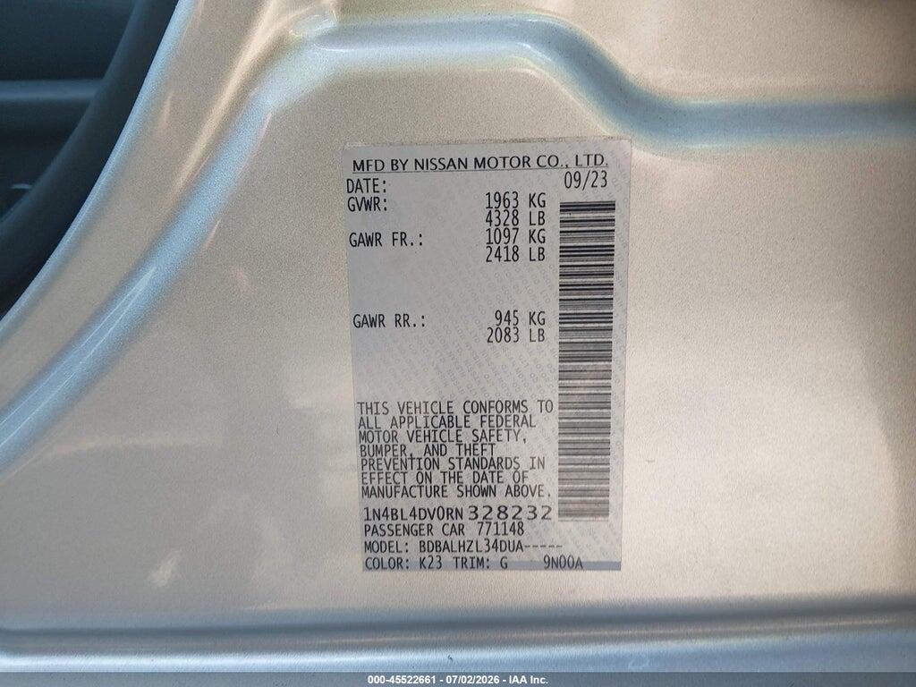 1N4BL4DV0RN328232 2024 NISSAN ALTIMA photo no. 9