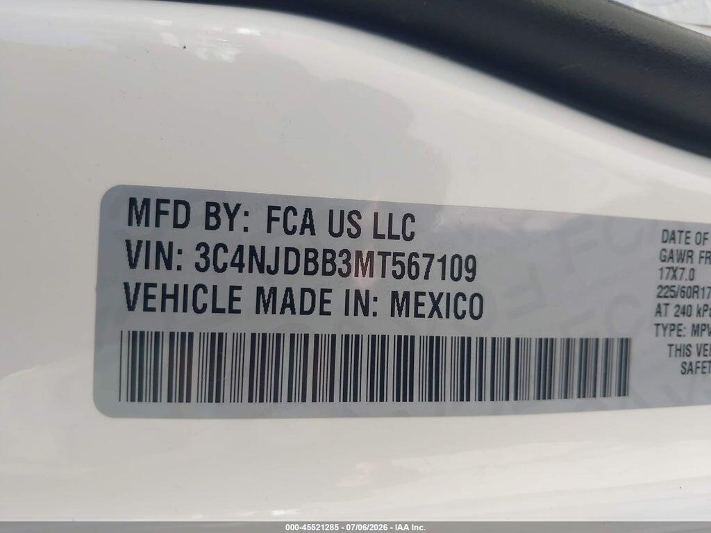 3C4NJDBB3MT567109 2021 JEEP COMPASS photo no. 9