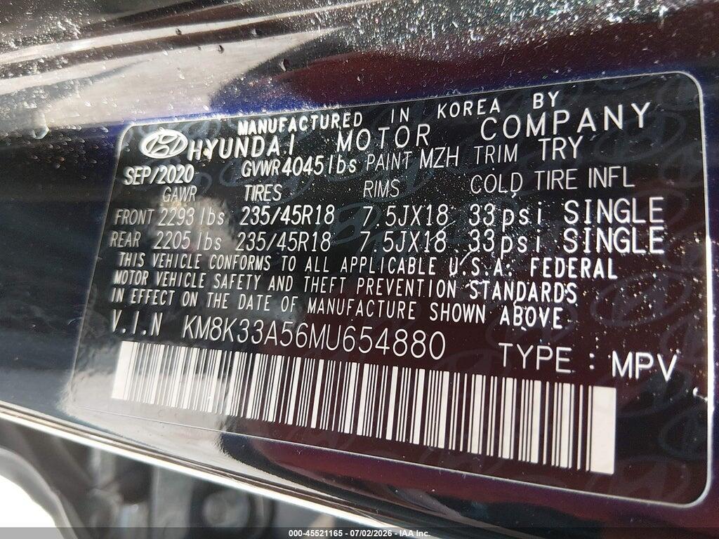 KM8K33A56MU654880 2021 HYUNDAI KONA photo no. 9