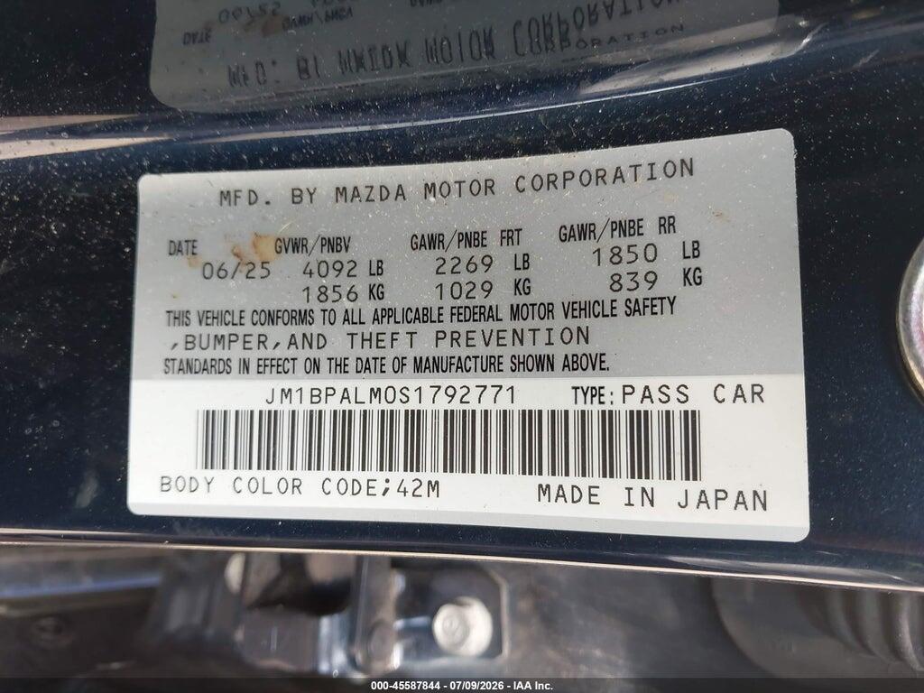 JM1BPALM0S1792771 2025 MAZDA MAZDA3 photo no. 9