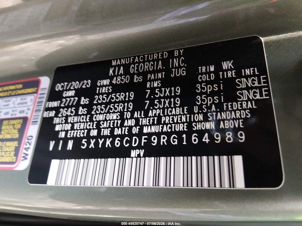 5XYK6CDF9RG164989 2024 KIA SPORTAGE photo no. 9