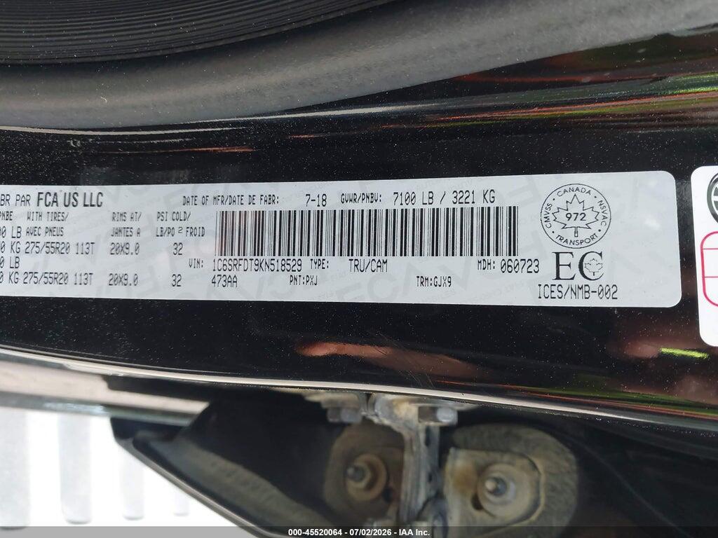 1C6SRFDT9KN518529 2019 RAM 1500 photo no. 9