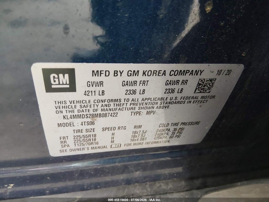 KL4MMDS28MB087422 2021 BUICK ENCORE GX photo no. 9