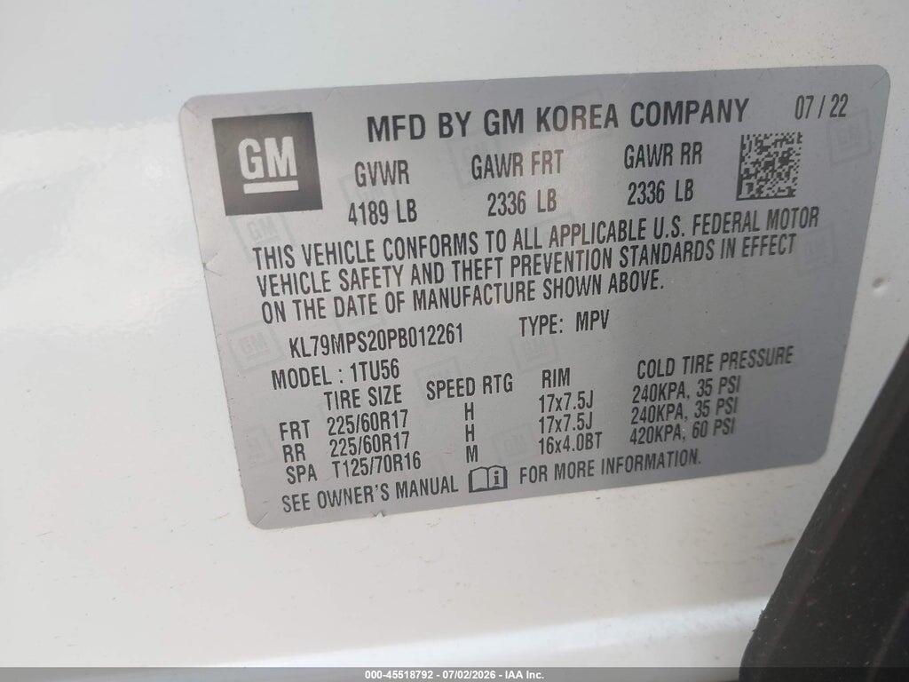 KL79MPS20PB012261 2023 CHEVROLET TRAILBLAZER photo no. 9