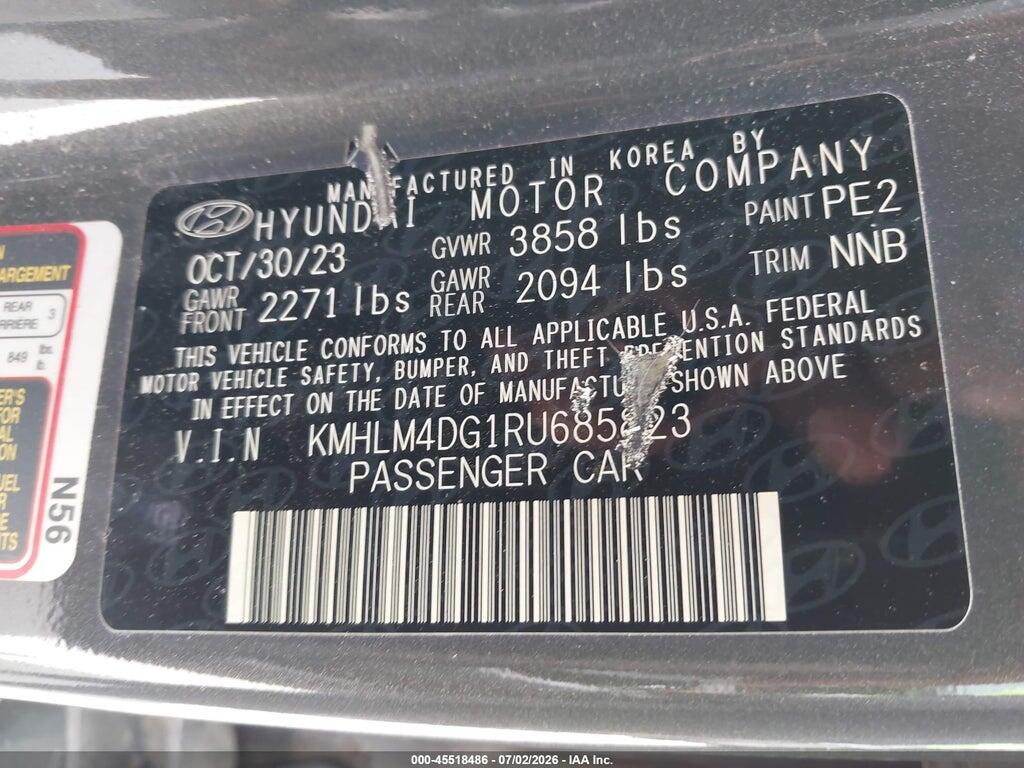 KMHLM4DG1RU685823 2024 HYUNDAI ELANTRA photo no. 9