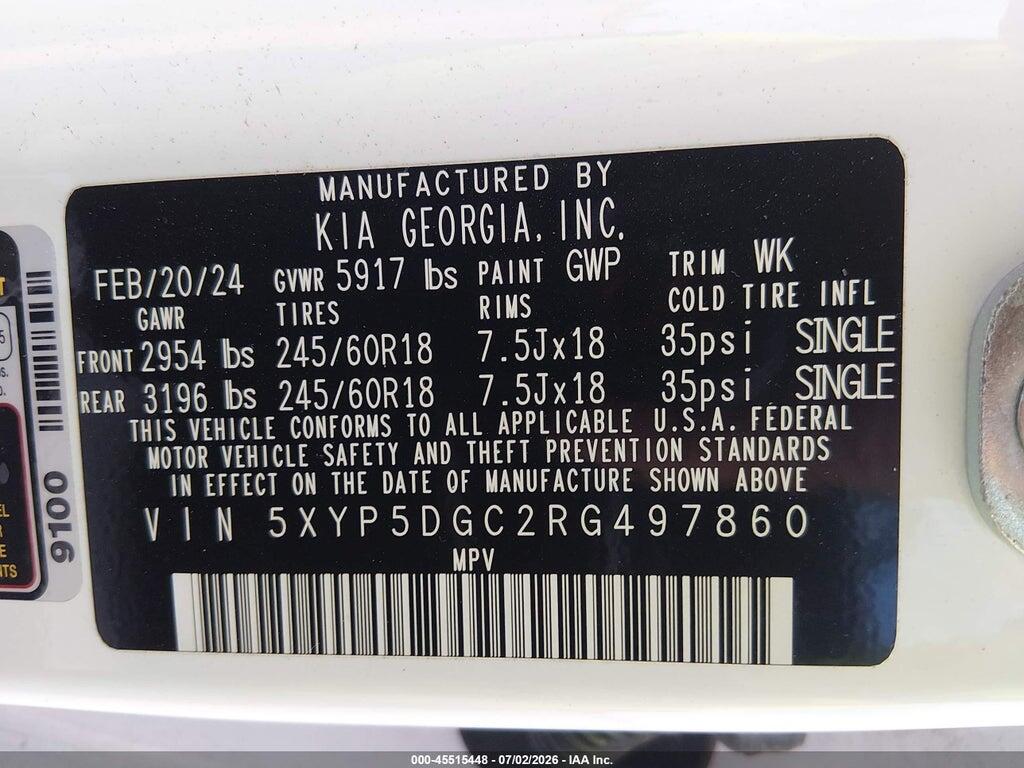 5XYP5DGC2RG497860 2024 KIA TELLURIDE photo no. 9