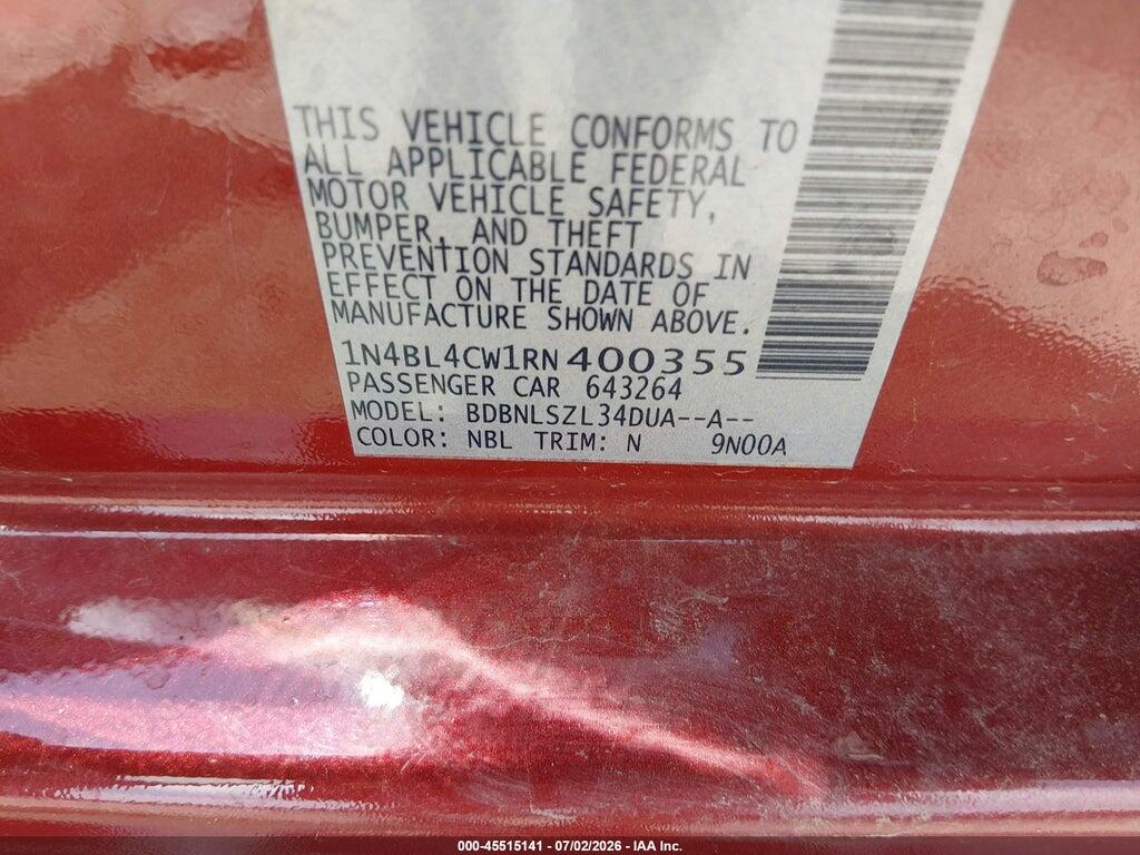 1N4BL4CW1RN400355 2024 NISSAN ALTIMA photo no. 9