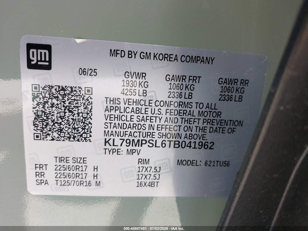 KL79MPSL6TB041962 2026 CHEVROLET TRAILBLAZER photo no. 9