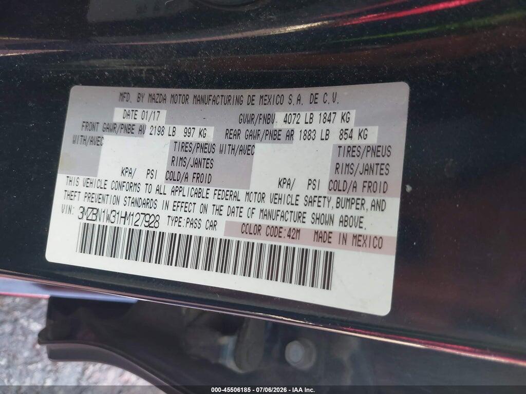 3MZBN1W31HM127928 2017 MAZDA MAZDA3 photo no. 9