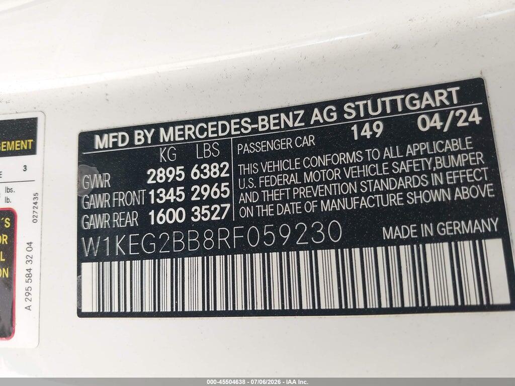W1KEG2BB8RF059230 2024 MERCEDES-BENZ EQE 350+ photo no. 9