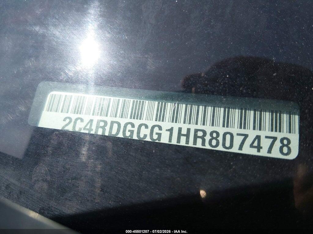 2C4RDGCG1HR807478 2017 DODGE GRAND CARAVAN photo no. 9