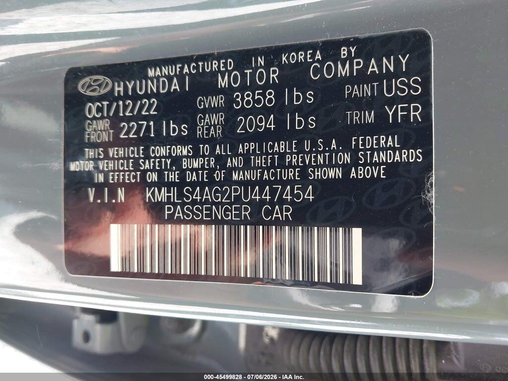 KMHLS4AG2PU447454 2023 HYUNDAI ELANTRA photo no. 9