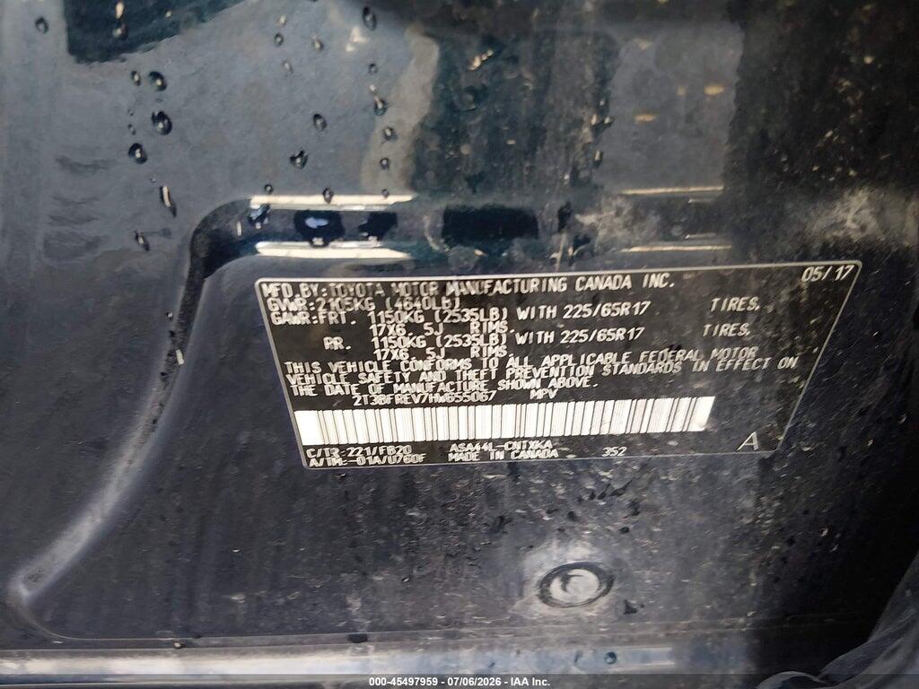 2T3BFREV7HW655067 2017 TOYOTA RAV4 photo no. 9