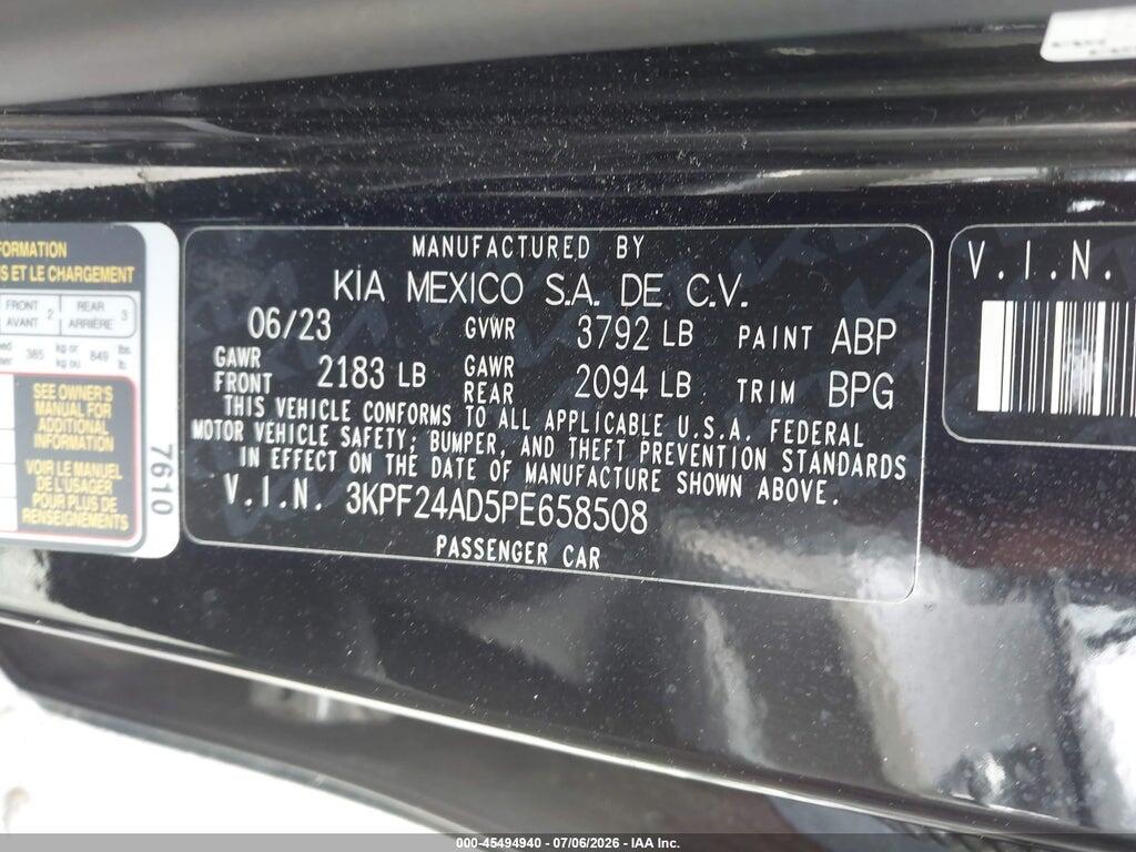 3KPF24AD5PE658508 2023 KIA FORTE photo no. 9