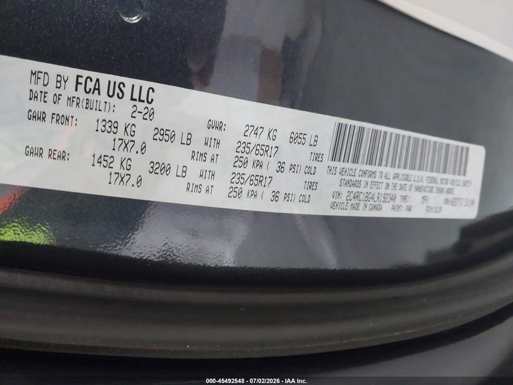 2C4RC1BG4LR192340 2020 CHRYSLER PACIFICA photo no. 9