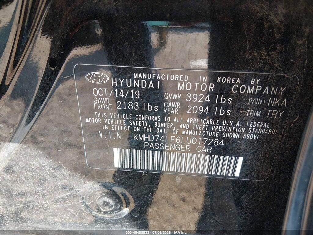 KMHD74LF6LU017284 2020 HYUNDAI ELANTRA photo no. 9