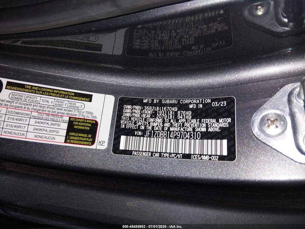 JF1ZDBB14P9704310 2023 SUBARU BRZ photo no. 9