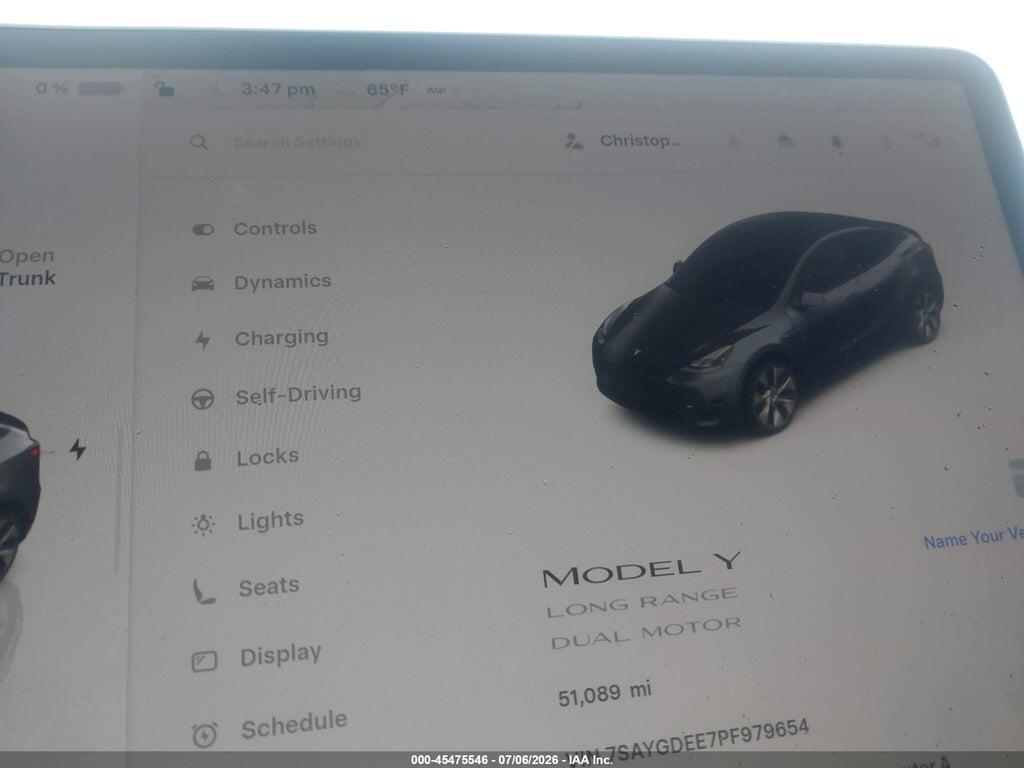 7SAYGDEE7PF979654 2023 TESLA MODEL Y photo no. 7