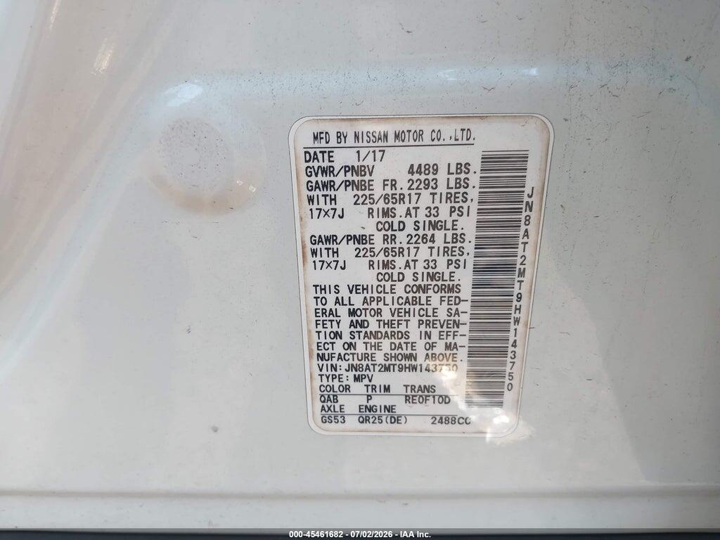 JN8AT2MT9HW143750 2017 NISSAN ROGUE photo no. 9