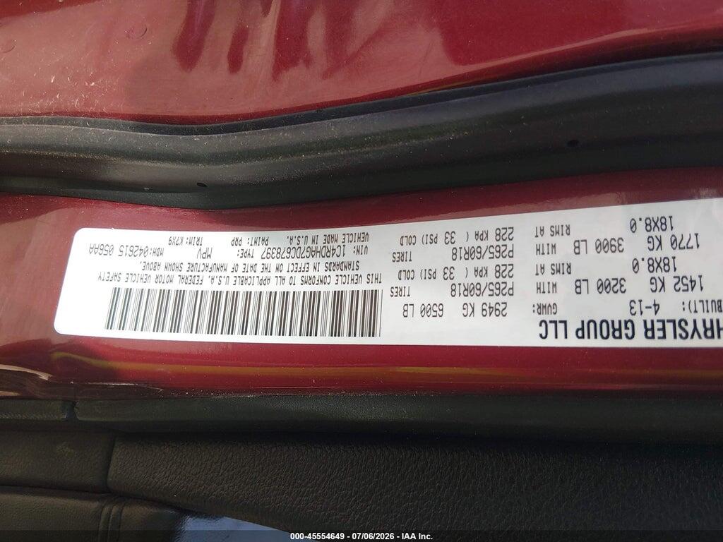 1C4RDHAG7DC678397 2013 DODGE DURANGO photo no. 9