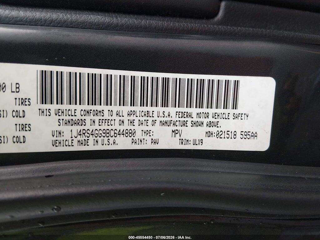 1J4RS4GG9BC644880 2011 JEEP GRAND CHEROKEE photo no. 9