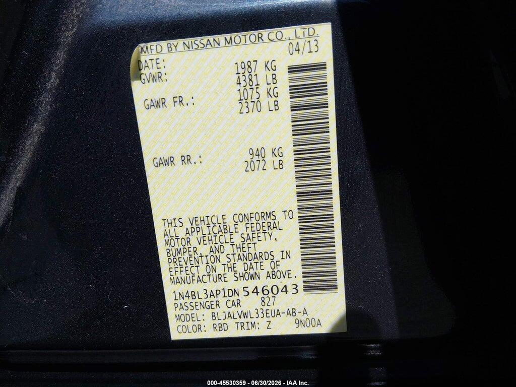 1N4BL3AP1DN546043 2013 NISSAN ALTIMA photo no. 9