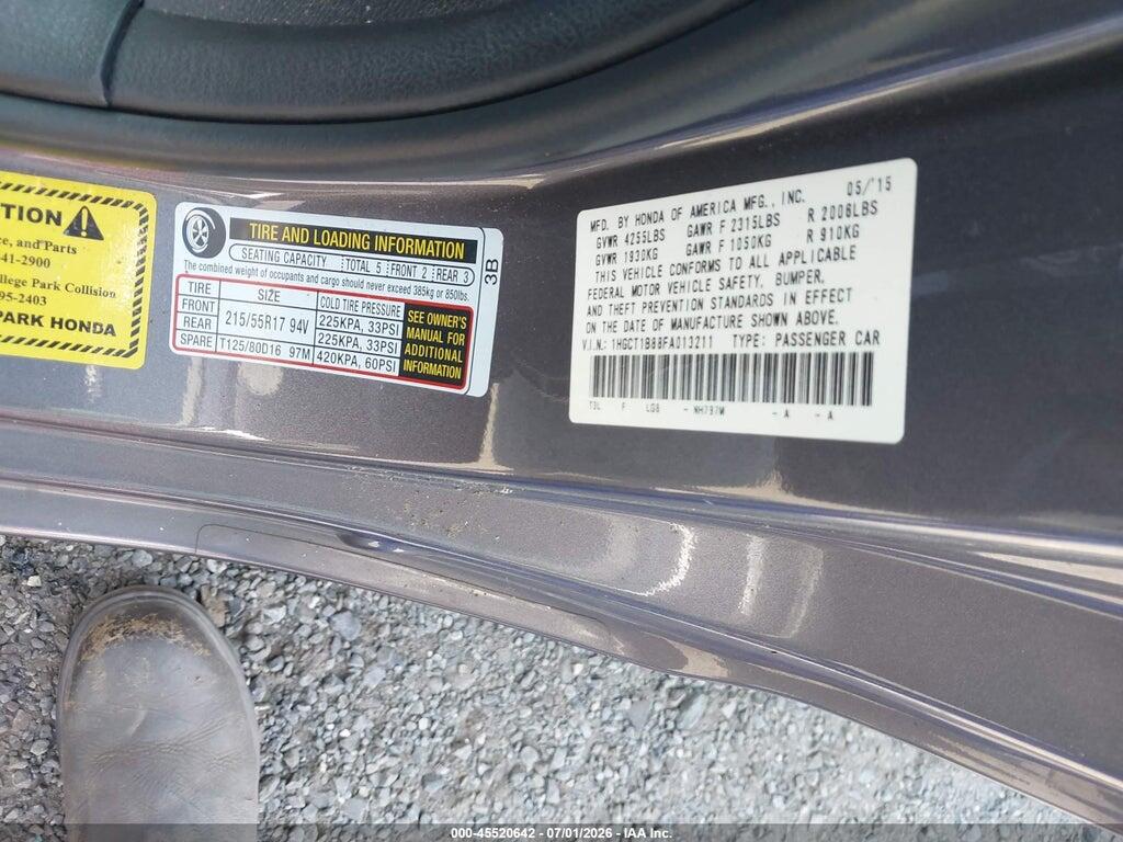 1HGCT1B88FA013211 2015 HONDA ACCORD photo no. 9