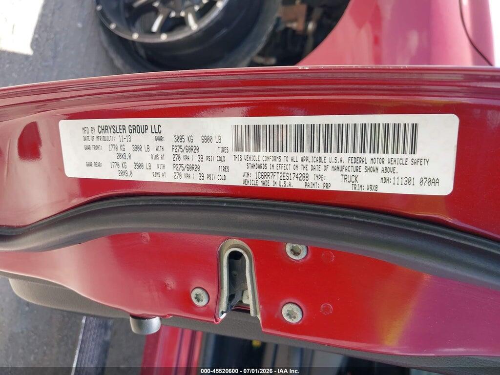 1C6RR7FT2ES174288 2014 RAM 1500 photo no. 9